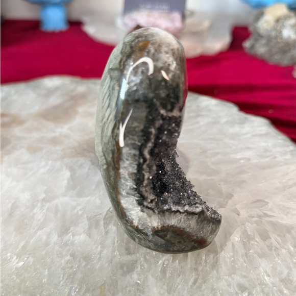 Black Amethyst from Uruguay ✨ Sparkling Druzy Freeform - Picture 4 of 5